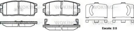 Фото гальмівні колодки зад. Chevrolet Captiva 06- (akebono) WOKING P13603.12 Гальмівні колодки зад. Chevrolet Captiva 06- (akebono) WOKING P13603.12