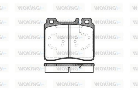 Гальмівні колодки пер. W140/W140/W140/W124/W140 91-99 WOKING P5203.00