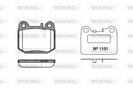 Тормозные колодки зад. MB M-class (W163) 98-05 (ATE) WOKING P1143.40