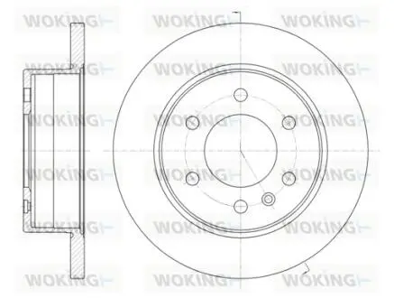 Гальмівний диск задн. Crafter/W906/W907/W910 (06-21) WOKING D61035.00