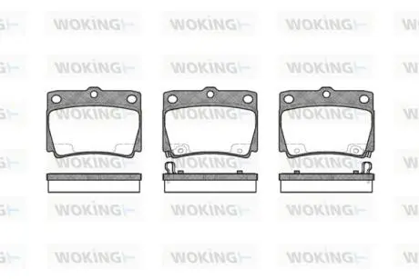 Гальмівні колодки Pajero/Pajero Sport 90-15 1.8-3.0 WOKING P6503.02