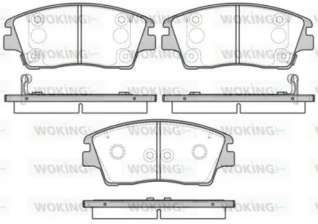Гальмівні колодки пер. Hyundai Tucson 1.6-2.0 14- WOKING P17763.02