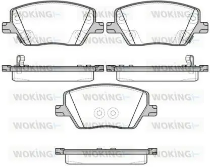 Гальмівні колодки пер. Fiat Tipo 1.3-1.6 16-20 WOKING P17953.02