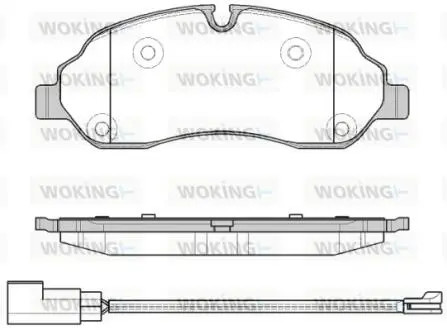 Фото гальмівні колодки пер. Ford Transit 13- (Bosch) WOKING P17023.02 Гальмівні колодки пер. Ford Transit 13- (Bosch) WOKING P17023.02
