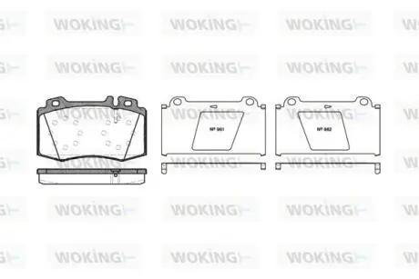 Гальмівні колодки пер. MB C32 AMG/E320-500 01> WOKING P6693.00