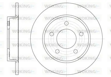 Гальмівний диск задн. Mazda 3/3/Axela (06-21) WOKING D6906.00