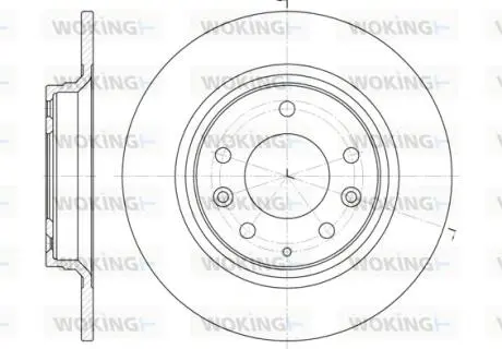 Гальмівний диск задній Mazda 6 02- (280x10) WOKING D6881.00