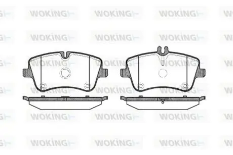 Гальмівні колодки пер. MB W203 00-07 (TRW) WOKING P6683.00