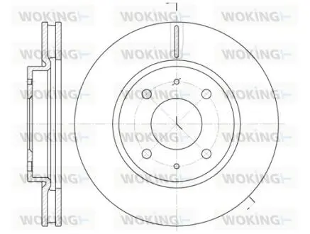 Гальмівний диск перед. Galant/Lancer (99-11) WOKING D6890.10