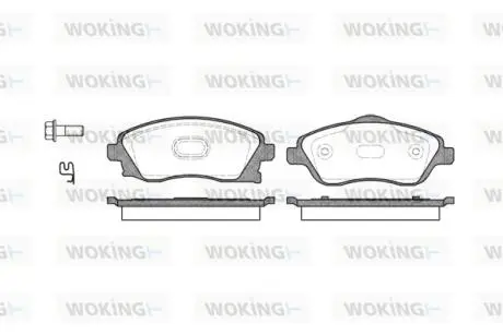 Гальмівні колодки пер. Combo/Meriva 00-12 WOKING P6743.12