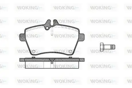 Фото гальмівні колодки пер. Yaris/W169/W245 04- WOKING P10443.00 Гальмівні колодки пер. Yaris/W169/W245 04- WOKING P10443.00