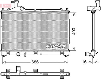 Радиатор Mitsubishi Outlander \'\'12>> DENSO DRM45056 (фото 1)