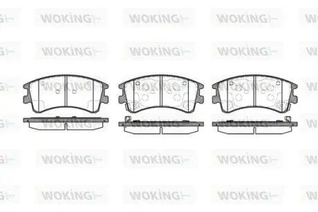 Гальмівні колодки пер. Mazda 6 02- WOKING P8703.02
