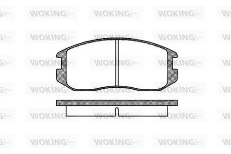 Гальмівні колодки пер. Galloper/L200/L300/Lancer/Pajero (87-13) WOKING P2573.00