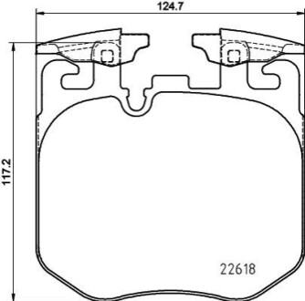 Колодки гальмівні, дискове гальмо HELLA 8DB355039461 (фото 1)