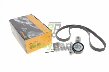 Комплект ременя генератора Volvo S60/S80/S90/V40/V60/V70/V90/XC40/XC60/XC70/XC90 2.0D 13- Contitech 6PK1180K4