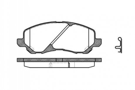 Тормозные колодки пер. Lancer VIII/GRANDIS/Peugeot 4008 1.5-2.4 06- WOKING P9043.02 (фото 1)