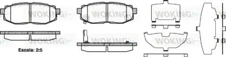 Гальмівні колодки зад. BRZ/Forester/Legacy/Outback/Tribeca (05-21) WOKING P13283.01