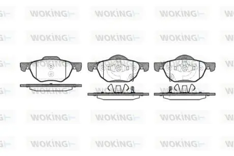 Гальмівні колодки пер. Honda Accord 03-08/CR-V 01-06 (akebono) WOKING P11683.02