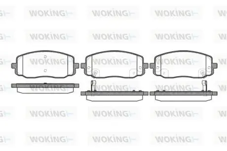Гальмівні колодки пер. Kia Picanto/Hyundai i10 04- (mando) WOKING P10333.02