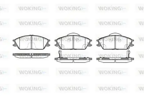 Гальмівні колодки пер. Accent/Accord 94-10 WOKING P3243.22