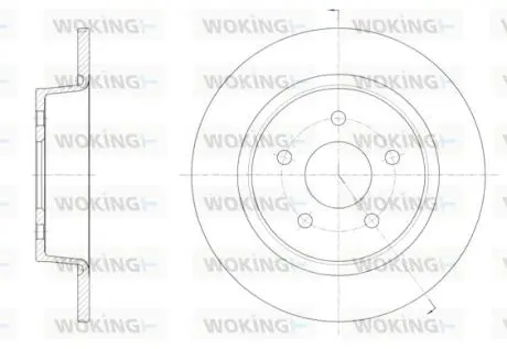 Гальмівний диск зад. Transit Connect/Kuga/C-max 10- 1.0-2.0 WOKING D61459.00