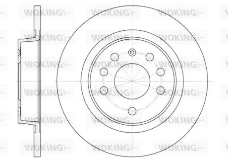 Гальмівний диск зад. Opel Vectra C 02-/Signum 03- (278x12) WOKING D6688.00