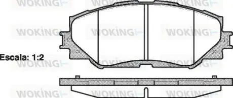 Гальмівні колодки пер. Toyota RAV4 06- (139,1x56x17,5) WOKING P13323.00