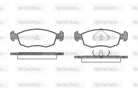 Гальмівні колодки пер. Ford Escort/Sierra 84-99 (ATE) WOKING P0723.00