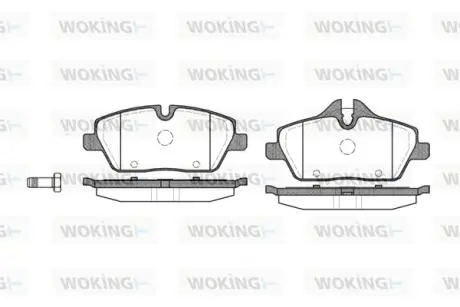 Гальмівні колодки пер. BMW 1(E81/E87)/MINI 06- (TRW) WOKING P10313.00