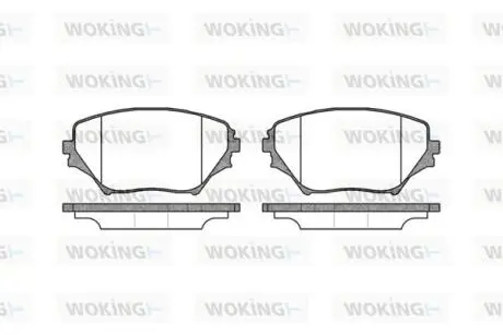 Гальмівні колодки пер. Toyota RAV4 94-05 (sumitomo) WOKING P9133.00