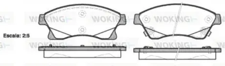 Гальмівні колодки пер. Aveo 11-/Astra J 09- (Bosch) WOKING P15313.12