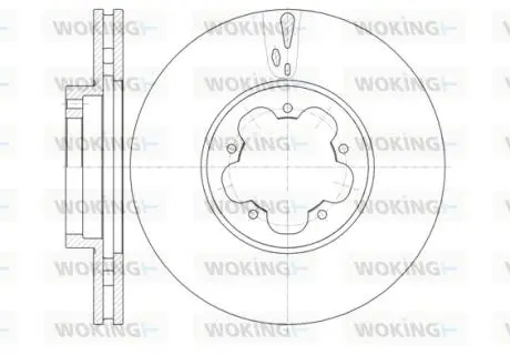 Гальмівний диск перед. Transit V347 06- (300mm) WOKING D61022.10
