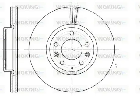 Гальмівний диск перед. Mazda 6/Atenza/6 (07-21) WOKING D61235.10