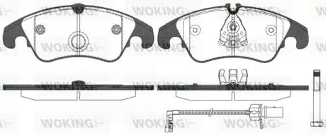 Гальмівні колодки пер. Audi A4/A5/A6/A7/Q7 08- WOKING P12043.31