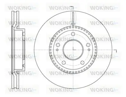 Гальмівний диск пер. Getz/TB/Click 01-12 WOKING D6663.10
