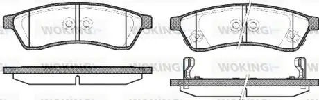 Гальмівні колодки зад. Epica (06-11) WOKING P12493.02