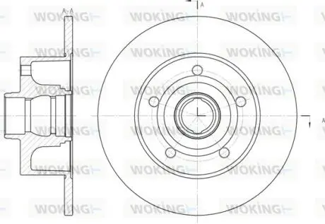 Гальмівний диск задн. A4/A6 98-04 WOKING D6431.00