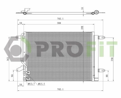 Конденсер кондиционера PROFIT 1770-0022