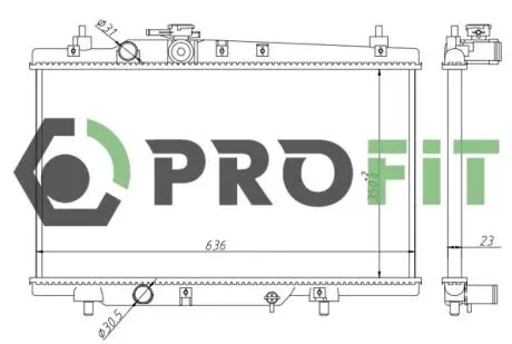Радіатор охолодження PROFIT 1740-0821
