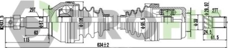 Піввісь PROFIT 2730-3023 (фото 1)