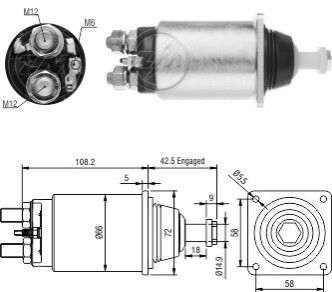 Втягивающее реле стартера ZM ZM1831