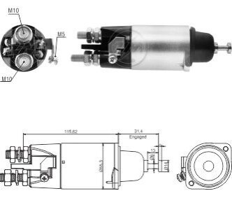 Втягуюче реле стартера ZM ZM5898