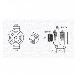 Генератор без шкива MAGNETI MARELLI MAN7023
