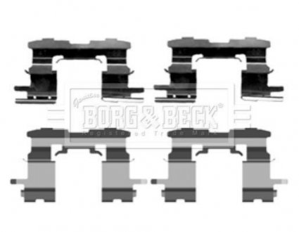 Ремкомплект гальмiвних колодок BORG & BECK BBK1216 (фото 1)