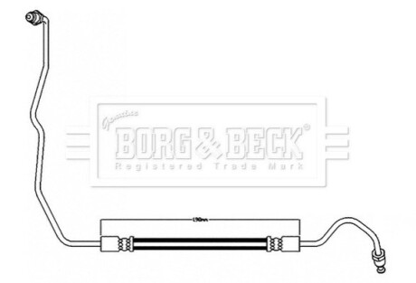 Гальмiвний шланг заднiй, лiвий BORG & BECK BBH8596