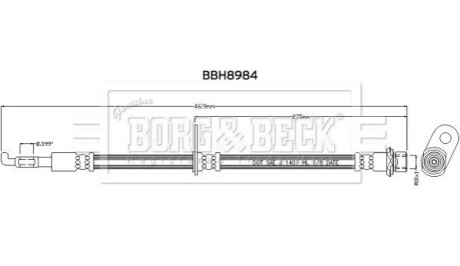 Гальмiвний шланг BORG & BECK BBH8984