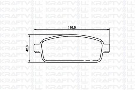 OPEL гальмів.колодка задн.Astra J,Mokka,Zafira,Chevrolet Cruze 09- Kraftvoll 07010056