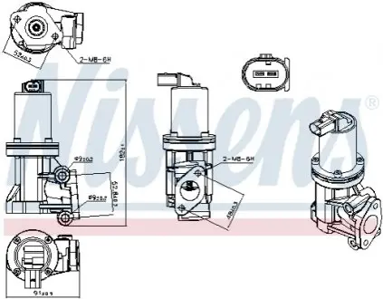 Клапан рециркуляции ВГ (EGR) NISSENS 98307