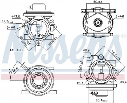 Клапан рециркуляции ВГ (EGR) NISSENS 98294